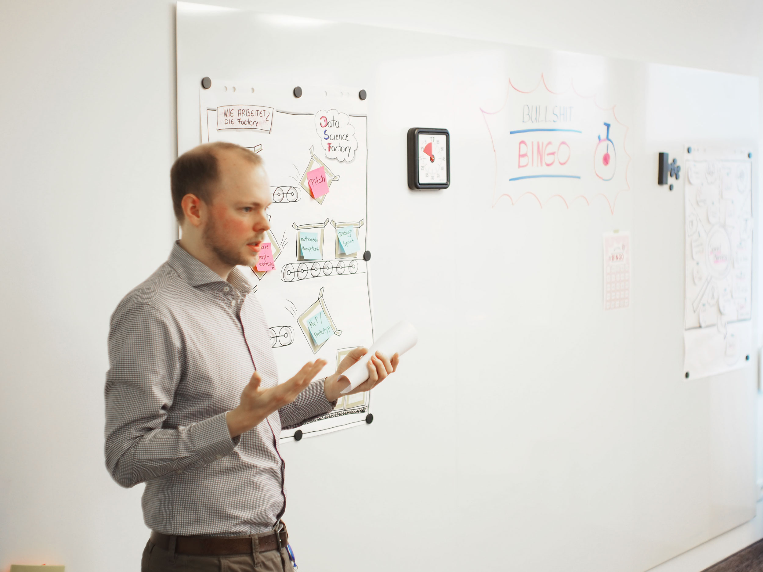 Peter Flemming in einem Workshop in der Data.Science.Factory.